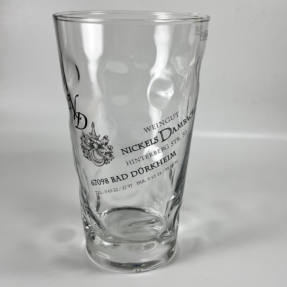 Nickels Dambach German Weingut Glass Clear Souvenir 0.5 Liter Wine Tasting